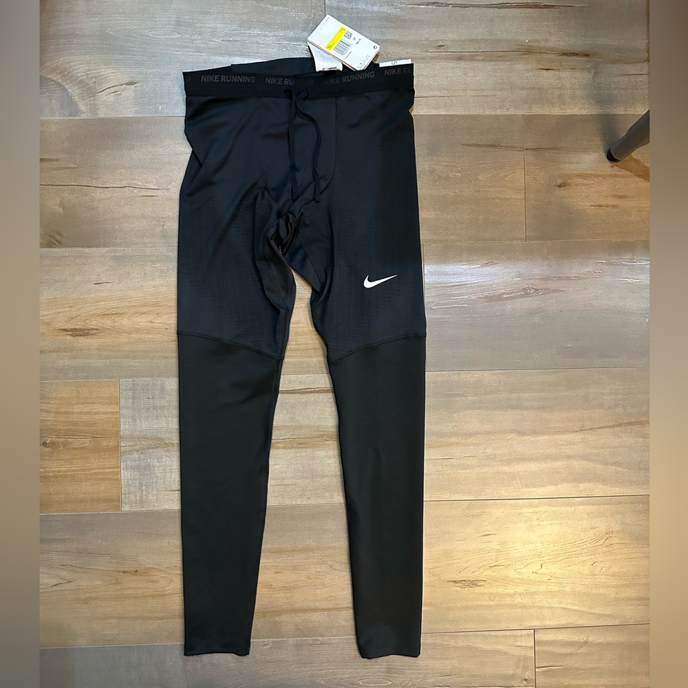 Nike Black Performance Tights with White Logo